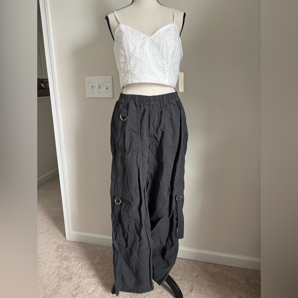 White Eyelet Crop Top